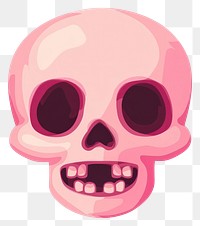 PNG Skull illustration art cartoon.