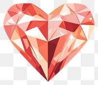 PNG Diamond illustration gemstone heart.