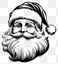 PNG Santa illustration drawing black.