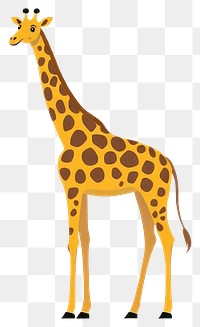 PNG Giraffe illustration wildlife animal.