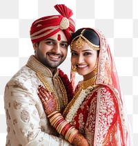 PNG Happy indian newly wed couple clothing wedding traditional.