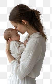 PNG Mother holding newborn baby photo face.