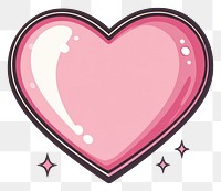 PNG Pink heart icon illustration cartoon glossy.