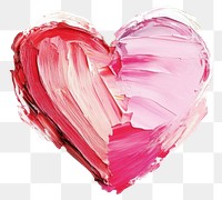 PNG Heart painting pink oil.