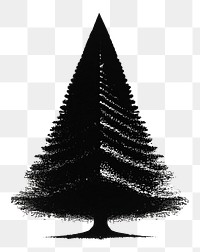 PNG Christmas tree silhouette nature black.