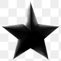 PNG Star black white geometric.