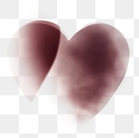 PNG Heart illustration symbol overlapping.