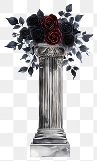 PNG Greek pillar roses architecture column.