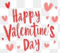 PNG Illustration valentine's hearts text.