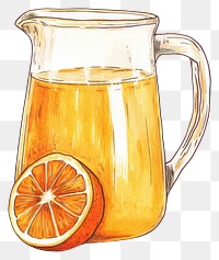 PNG Illustration orange juice jug.