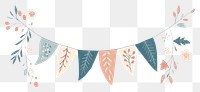 PNG Bunting illustration patterns colors.