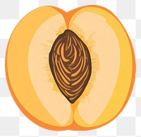 PNG Peach half illustration fruit produce.