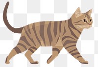 PNG Scottish fold cat walking illustration animal graceful.