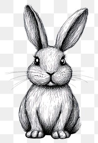 PNG Easter rabbit sketch illustration drawing.