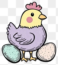 PNG Easter chicken illustration colors bird.