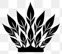 PNG Feather crown illustration silhouette abstract.