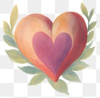 PNG Heart illustration colors painting.