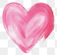 PNG A pink heart painted with brush strokes illustration artistic vibrant.