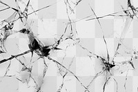 PNG Cracked glass shattered pattern texture.