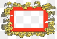 PNG Chinese thin rectangle frame style illustration decorative.