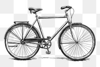 PNG Bicycle black white art.