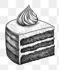 PNG Cake art dessert drawing.