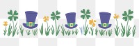 PNG Funky vector clover border clovers nature theme.