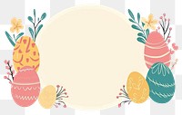 PNG Easter-themed frame eggs illustration decoration.