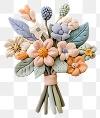 PNG Flower bouquet flowers colors clay.