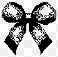 PNG Ribbon pixel black white.