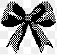 PNG Ribbon pixel black white.