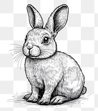 PNG Rabbit drawing sketch animal.