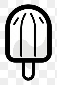 PNG Popsicle minimalist line icon.