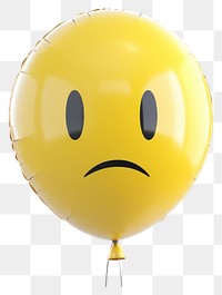 PNG Face sad emoji balloon party expression inflatable.