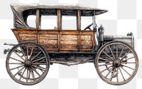 PNG Wooden carriage vehicles illustration vintage antique.