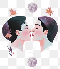 PNG Love illustration romantic elements.