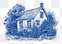 PNG Hand drawn a Cottage cottage drawing illustration.