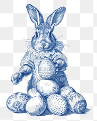 PNG Rabbit drawing vintage easter.