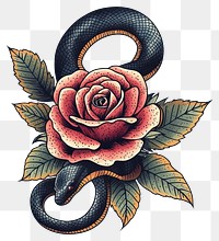 PNG Snake rose art illustration flower.