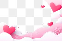 PNG Valentine's background romantic hearts.