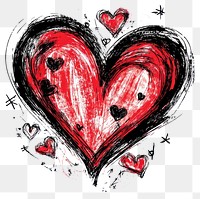 PNG Valentine scribble heart illustration illustrated.