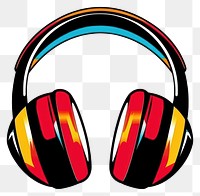 PNG Headphones colors design art.