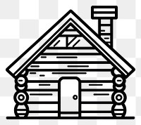 PNG Log cabin architecture simple design.