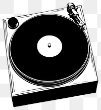 PNG Vinyl black white art.