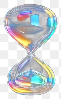 PNG Hourglass reflection colorful abstract.