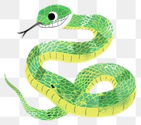 PNG Cute viper snake illustration reptile artistic drawing.