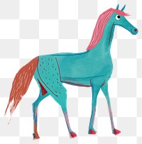 PNG Cute horse illustration whimsical animal illustrated.