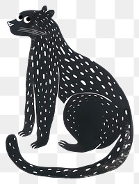 PNG Cute panther illustration whimsical animal cat.