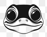 PNG Lizard face linear art illustration simple.