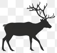 PNG Reindeer silhouette illustration wildlife.